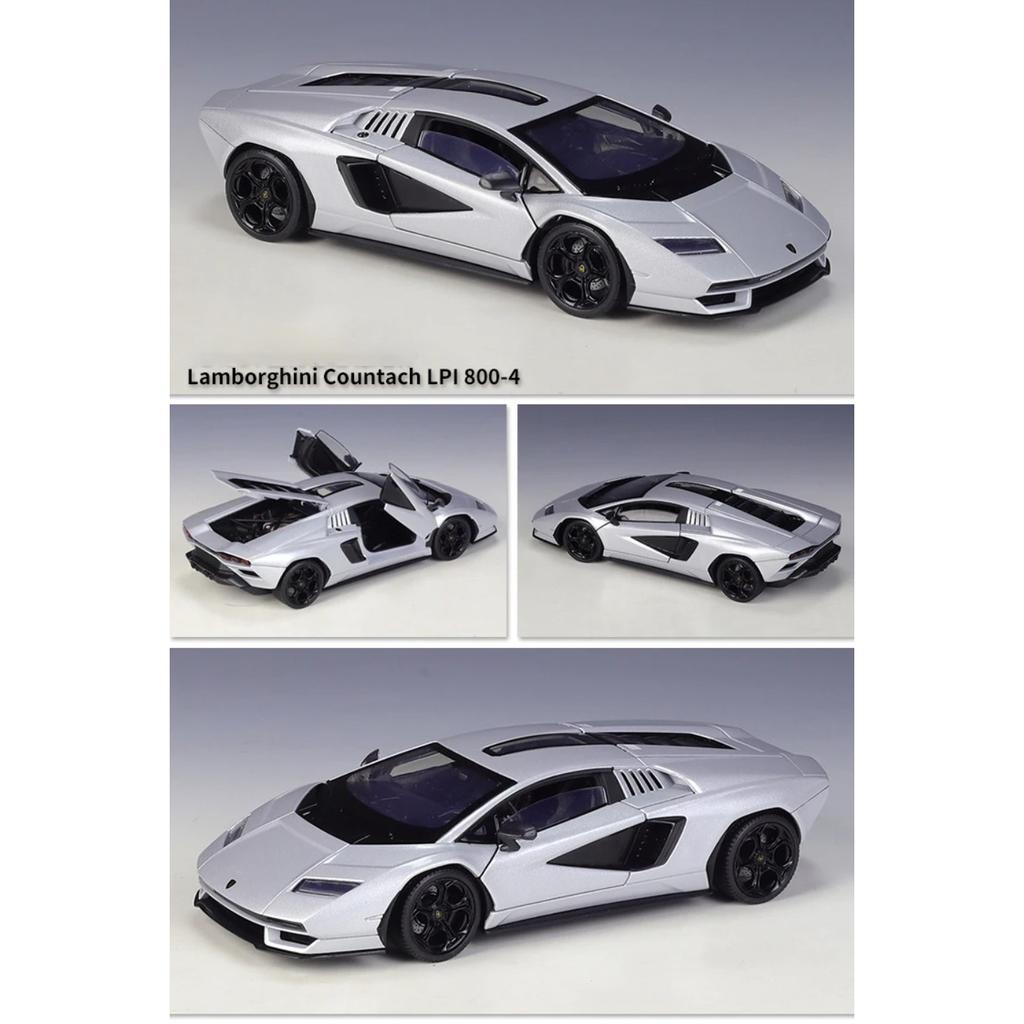 Welly 1/24 Lamborghini Countach LPI800-4 Alloy Miniature Car Diecast Metal Scale Car Model Collection Childrens Toy Vehicle Gift