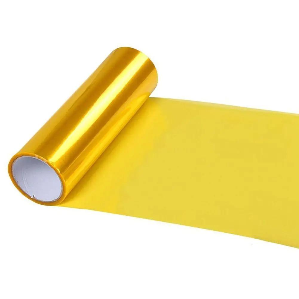 Golden Yellow Light  PVC Car Headlights Taillight Film Fog Stretchable Auto Taillight Tint StickersCar Light Film Car Styling