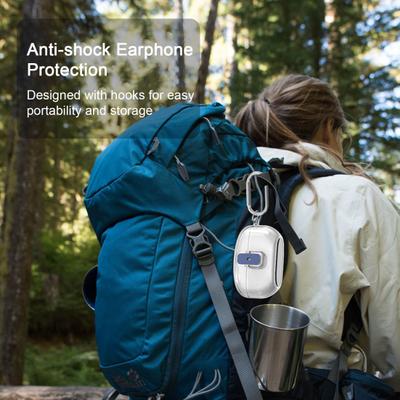 Transparent Headphone Protective Case Dirt-resistant Precise Hole Position with Hanging Buckle Earphone Case for Sony WF-1000XM5