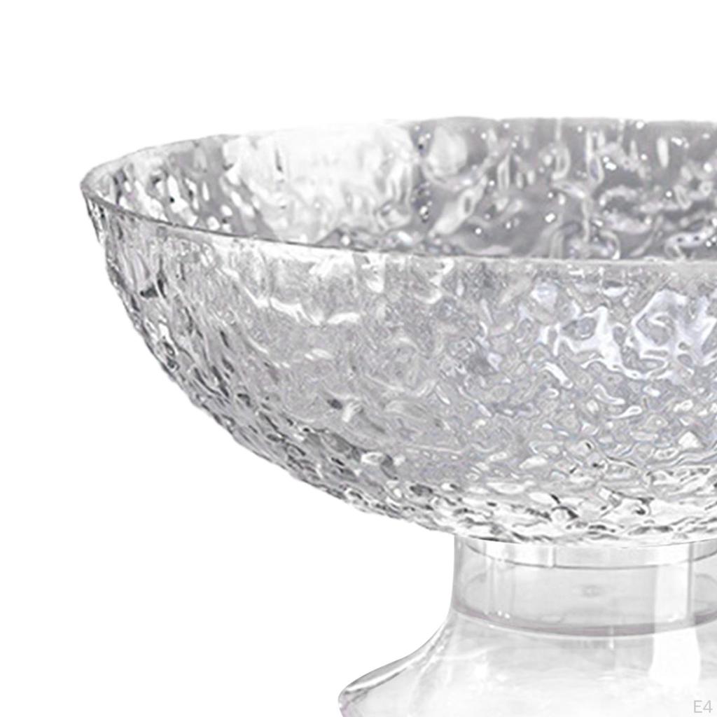 Footed Fruit Bowl Dessert Display Stand with Draining Holes Base Tray Snacks Basket for