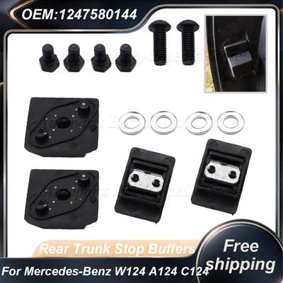 4PCS Car Rear Trunk Stop Buffers A1247580044 For Mercedes-Benz W124 A124 C124 S124 1247580144 Auto Parts