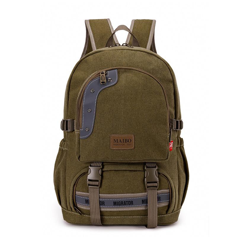 

Canvas Casual Simple Retro Backpack 15.6 Inch Computer Bag Commuter Backpack Male Student Bag Travel Bag хаки