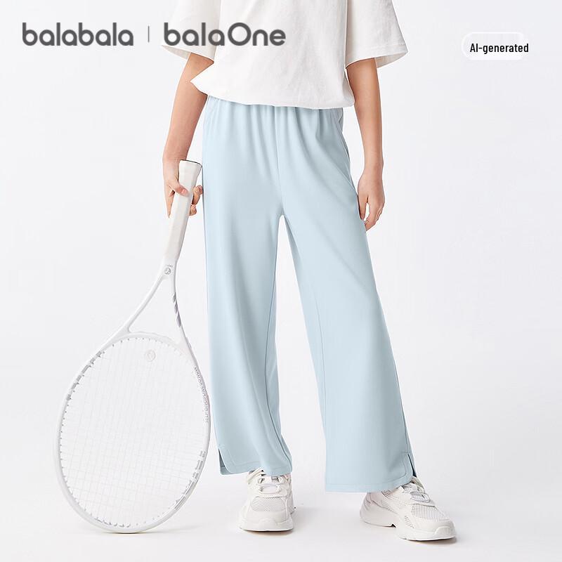 Balabala Girls' Summer Loose Wide-Leg Cartoon Pants