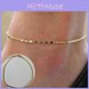Elegant Women Simple Gold Plated Chain Anklet For Beach And Barefoot Sandal Styling