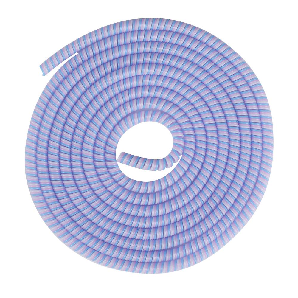 

140 см мягкий спиральный USB-кабель для зарядки, защитная обертка, намотка кабеля для iPhone, Samsung, Xiaomi, кабель для передачи данных, защитный чехол для наушников