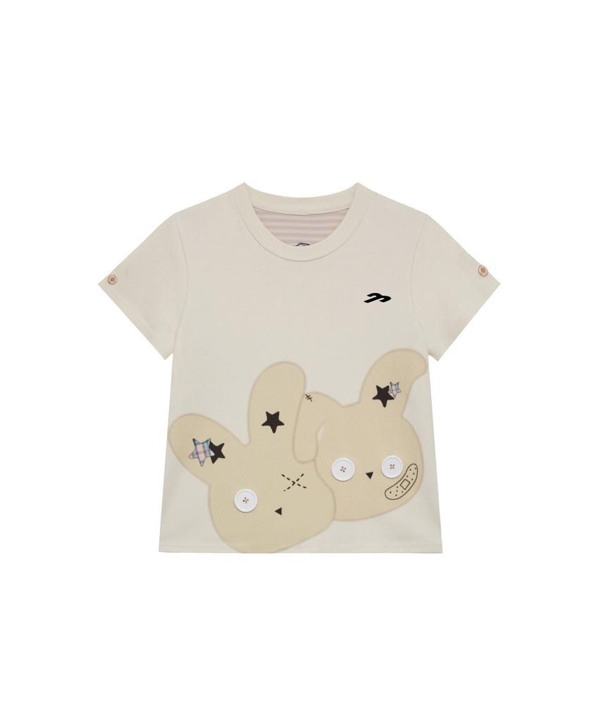 Tansanmageunesyum Rabbit Button T-Shirt (Ivory)