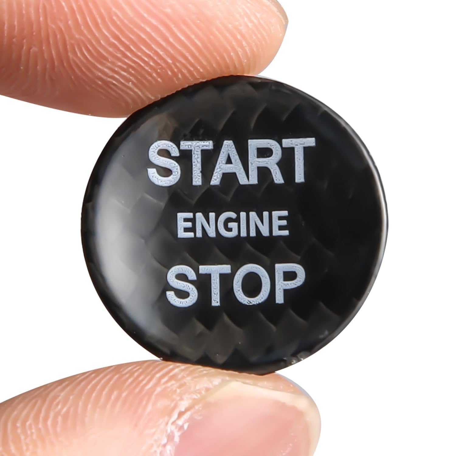 

Engine Start Stop Push Button Cover Trim Carbon Fiber Compatible with Land Rover Range Rover Discovery Jaguar XJ XK F-PACE XFL XEL,Black чёрный
