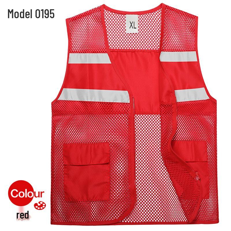 Breathable Summer Reflective Mesh Vest for Volunteer and Work Activities