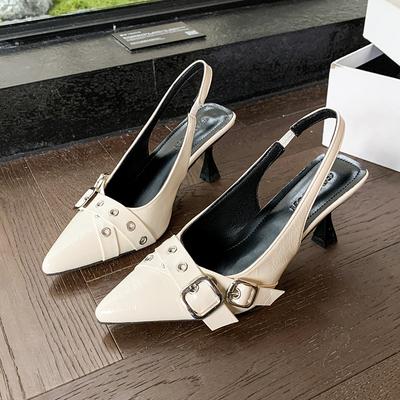 Sexy Buckle Strap Women Pumps Elegant Pointed Toe Thin High Heels Banquet Party Slingback Shoes Ladies High Heels Sandalias