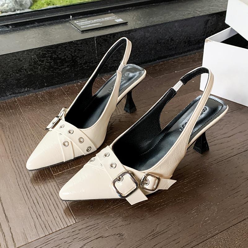 Fashion Sexy Buckle Strap Women Pumps Elegant Pointed Toe Thin High Heels Banquet Party Slingback Shoes Ladies High Heels Sandalias