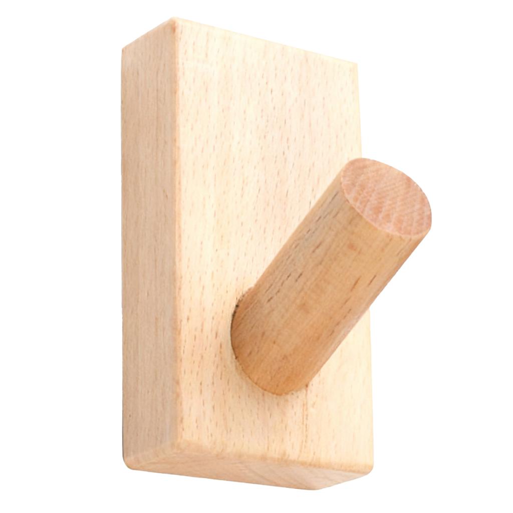 Wood Wall Hook Orderly Storage Smoother Surfaces Beautiful Practical Coat Hooks for Living Room Bedroom Kitchen