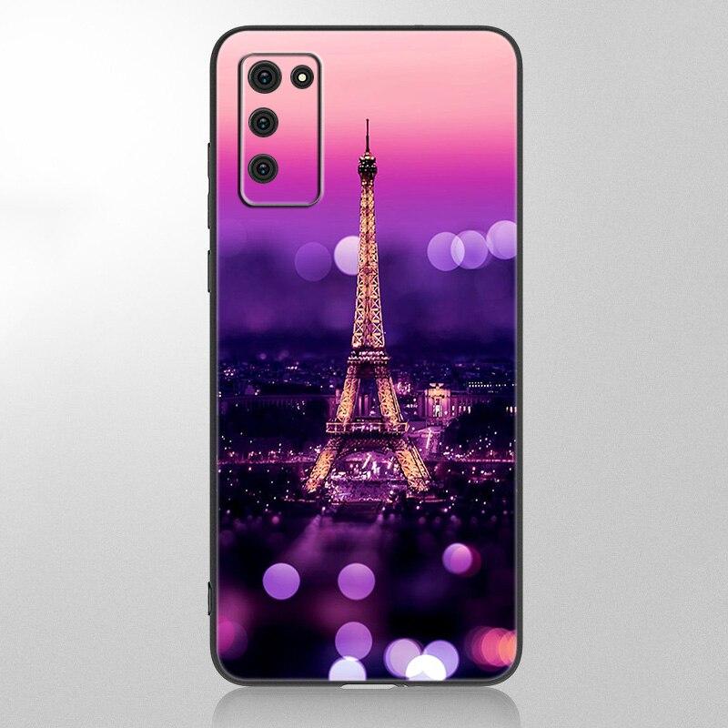 Love Paris Eiffel Tower Case For Samsung Galaxy A12 A02S A22 A32 A52 A72 A71 A51 A41 A31 A21 A11 A50 A70 A10S A20S Black Cover