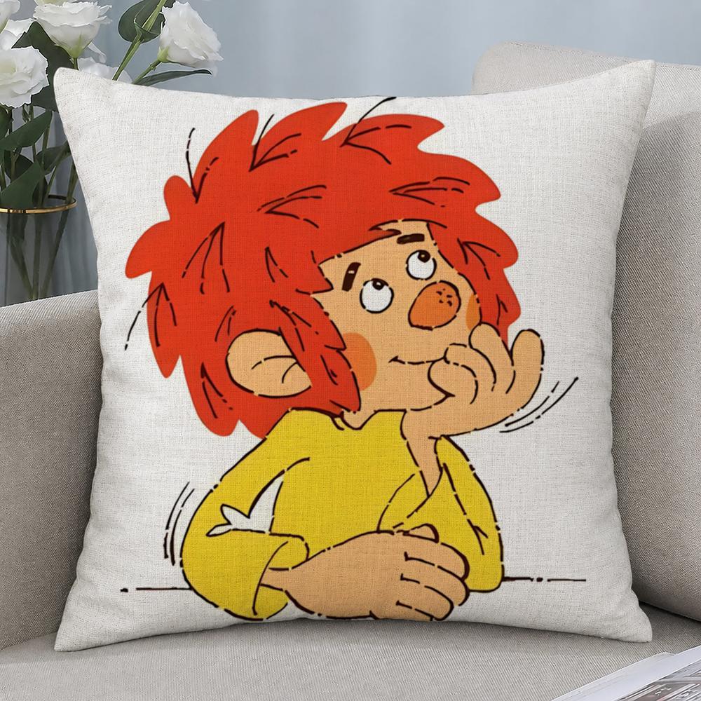 TV seriál Meister Eder und Sein Pumuckl Povlak na polštář Povlaky na polštáře Přírodní len Prodyšný Dekorace pohovky ložnice Povlak na polštář