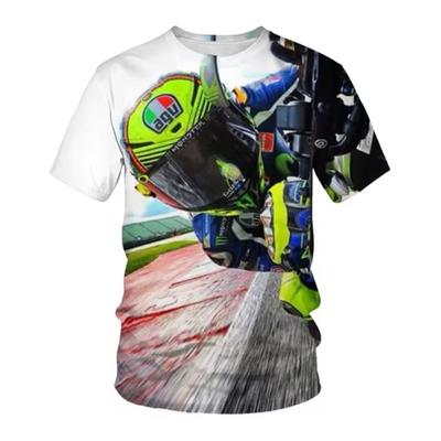 Summer and Summer Hot Selling Round Neck Motorcycle Youth 3D Printed Men's T-shirt Daily Casual Personalized Trendy Top