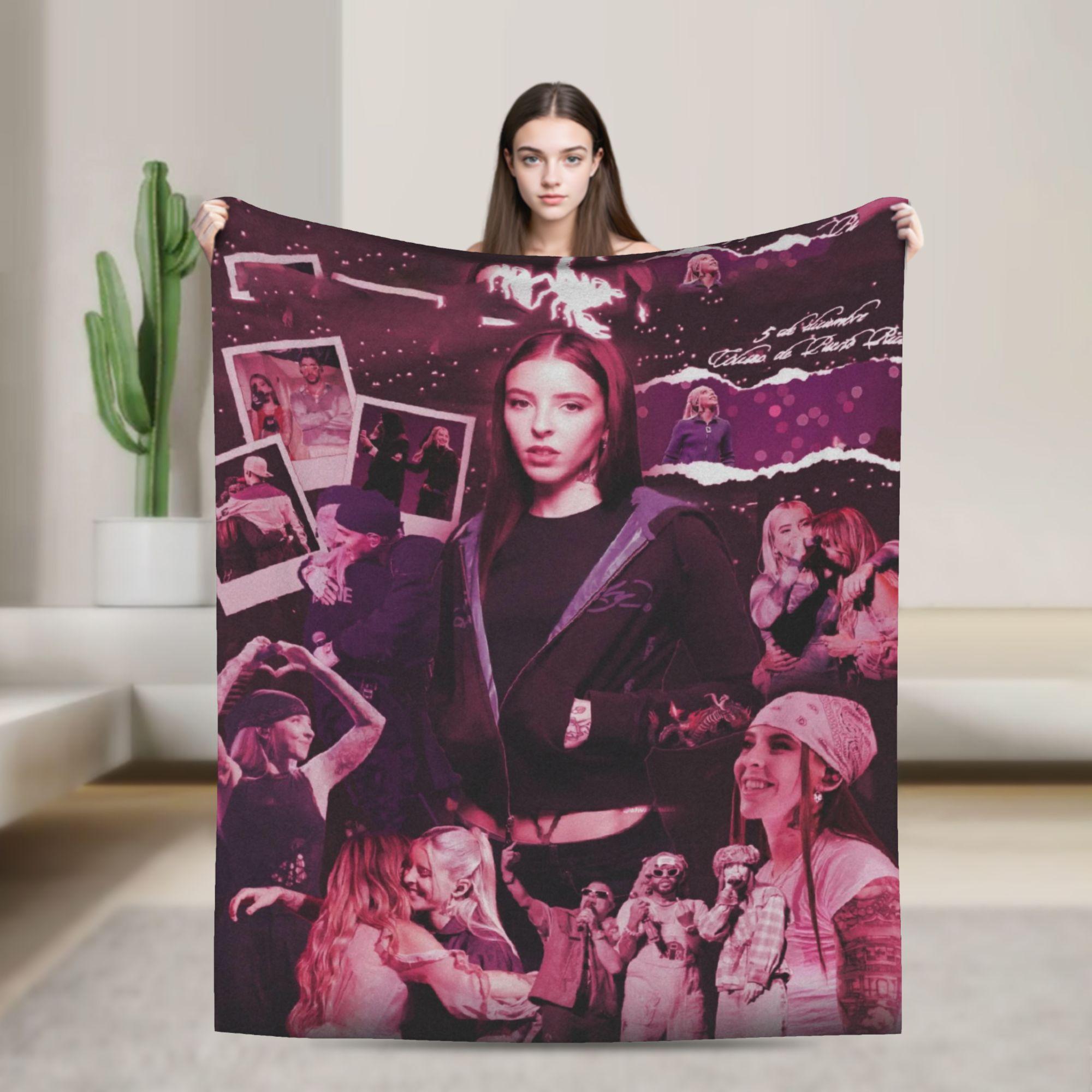 

Super Soft Blankets Picnic Young Miko Singer (2) Throw Blanket Flannel Bedspread For Bedroom Print Sofa Bed Cover 75x90cm