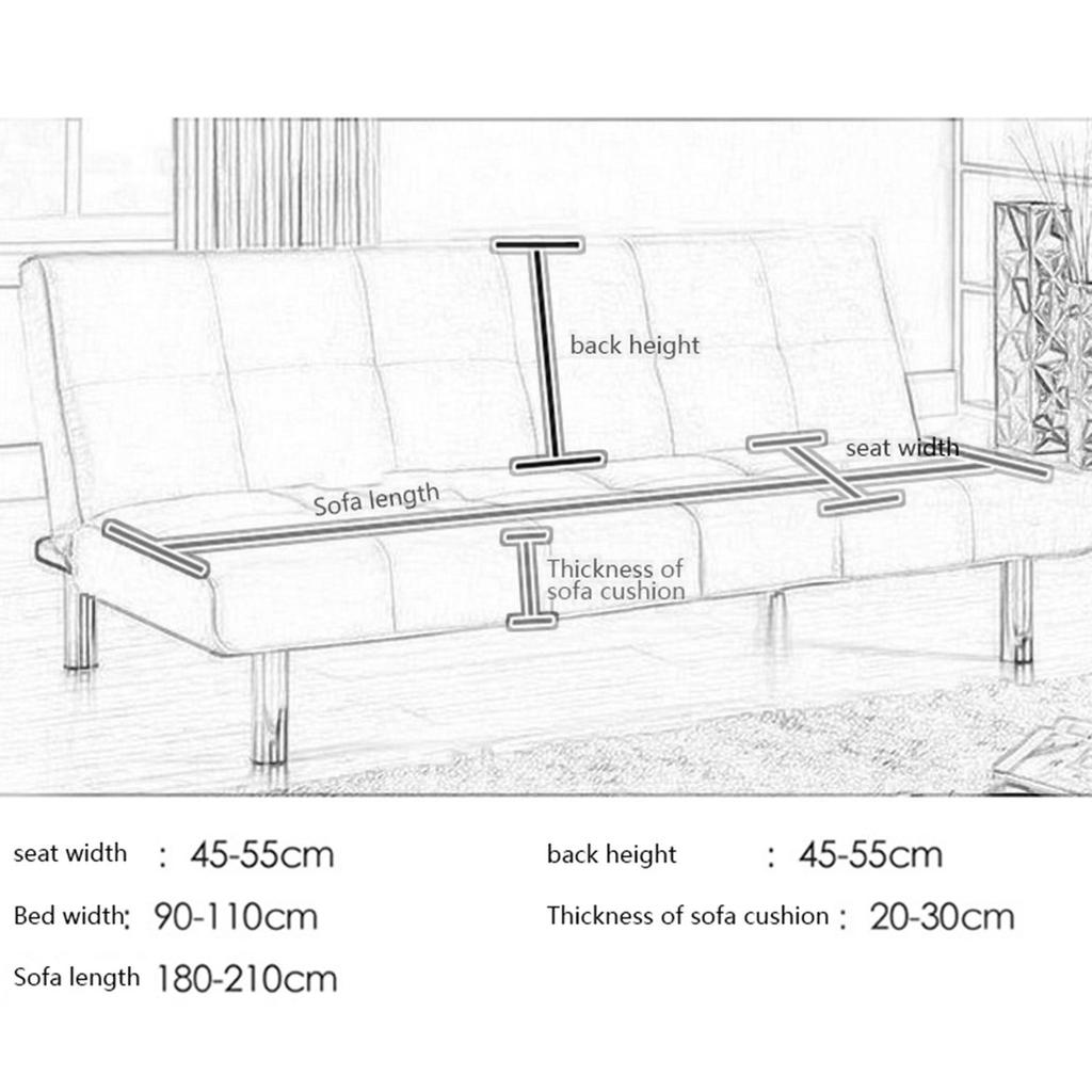 Home Sofa Cover Fullinclusive Nonarmrest Sofa Cover Solid Color Sofa