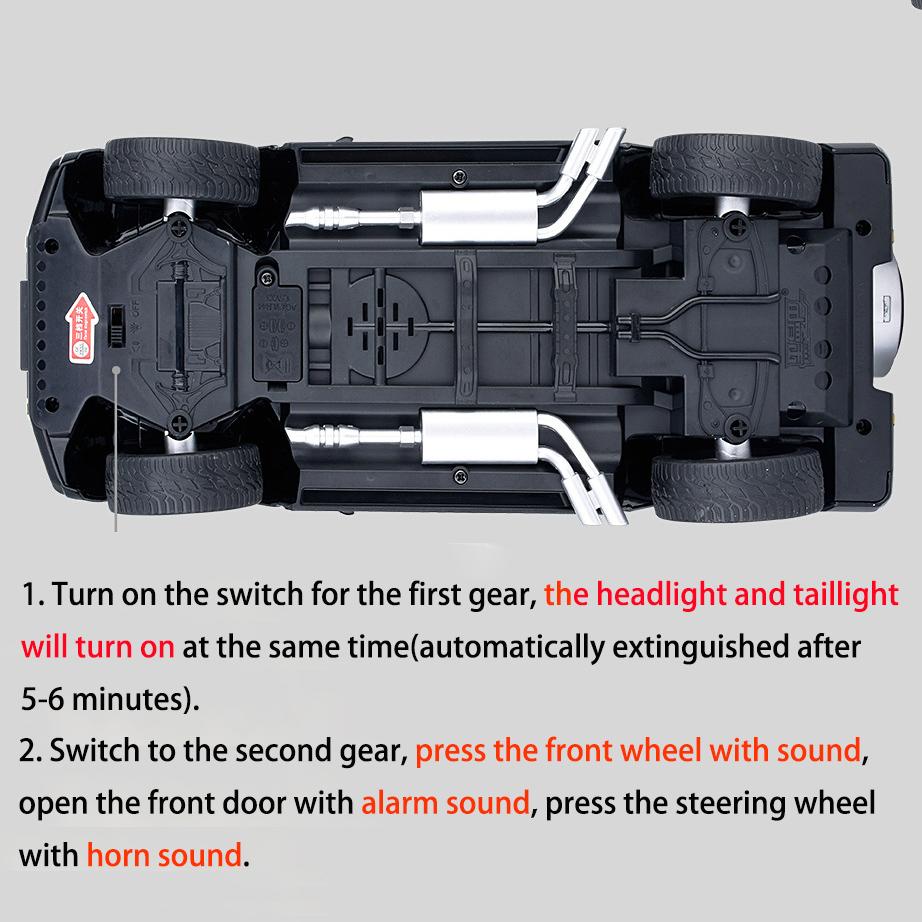 1/18 Scale Benz G63 Wings of Dark Night ORV Diecast Car Model Toy, Pull Back Toy Vehicle with Sound and Light for Kids Toddler Boys Girls Collection