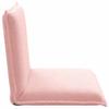 Adjustable Footstool Pink Faux Sheepskin
