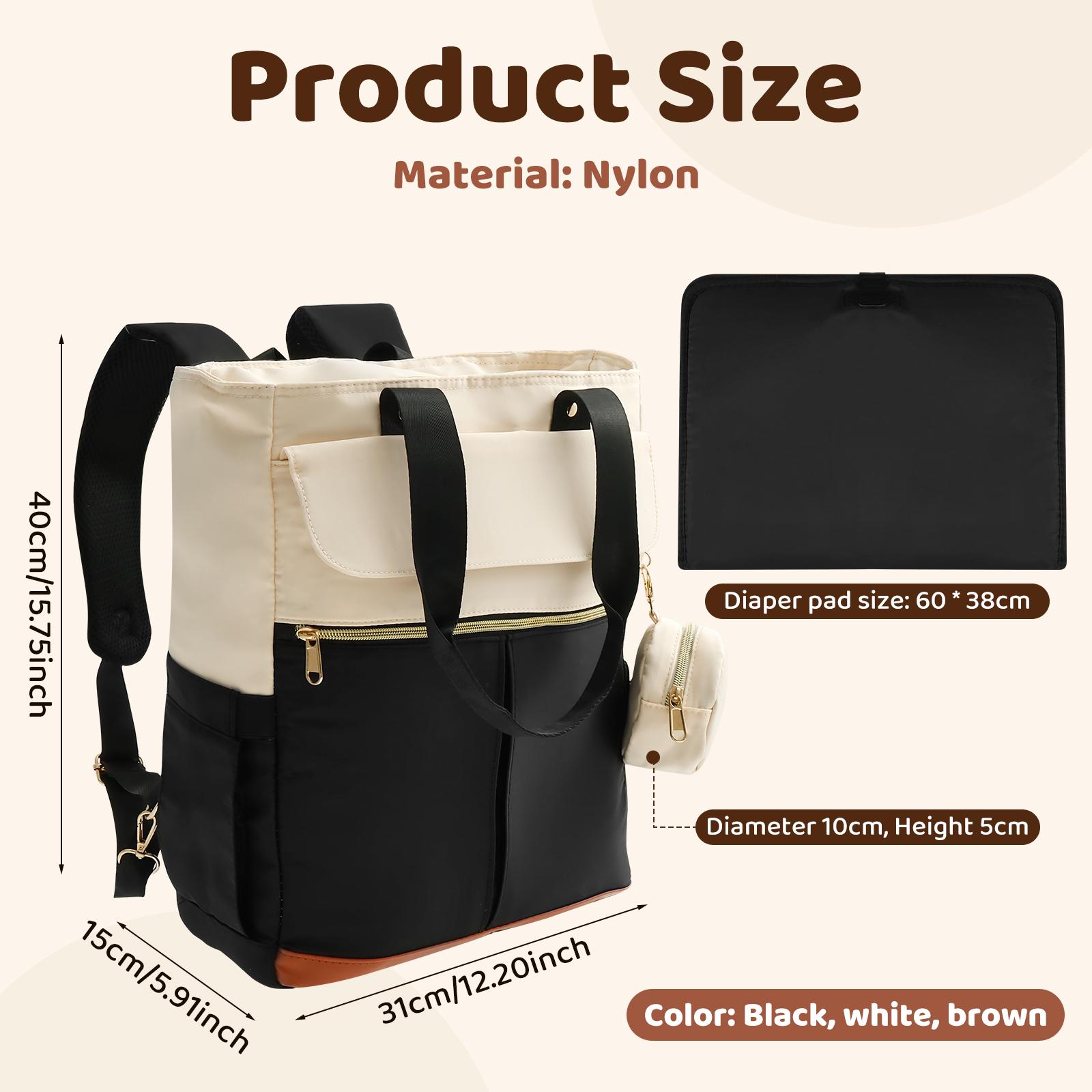 

Рюкзак-сумка для подгузников для малыша, нейлоновый, водонепроницаемый, дорожная сумка для детских подгузников с пеленальным ковриком, большой вместимости, уличная сумка-тоут, детские принадлежности