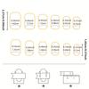 24pcs Square Line Press-on Nails with Jelly Glue and 1 Applicator Stick