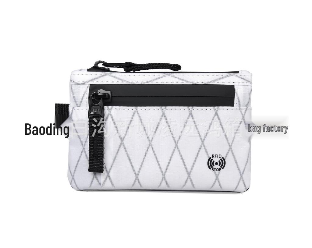 RFID Coin Purse and Anti-theft Card Holder Mini Travel Wallet with Keychain