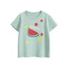 Brand Children's Clothing Summer New Style Girls' Cartoon Fruit Print Short-Sleeved Tops Korean Style Pure Cotton T-Shirts Children's Clothes