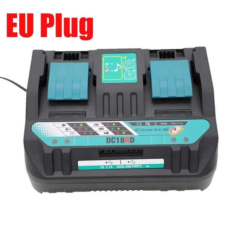 Lithium Battery Dual Port Charger For Makita Power Tool 14.4V 18V Lithium Battery Charger Fast Charging