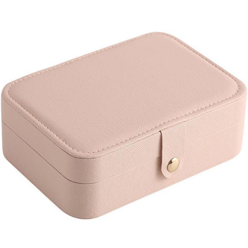 Jewelry Storage Box With Leather Material For Gift Travel And Wedding Use