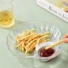 Fashion Transparent Shell Dish with Vinegar Discs Creative Dumpling Plate Fruit Plate