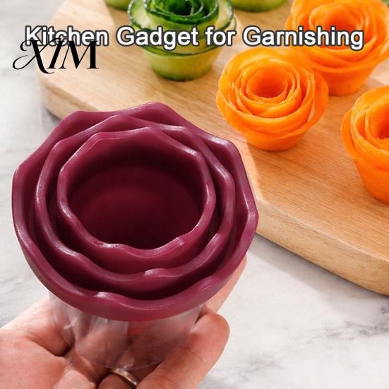 Vegetable Flower Curler Spiral Curler, Stainless Steel Blade Handheld Twister, Creative Peeler Rotatable Fruit Cutter for Carrots Cucumbers And