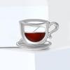 Decorative Openwork Designs Cafe Cup Brooch Versatile Gift for Friend Family Statement Clothing Accessories Accessory