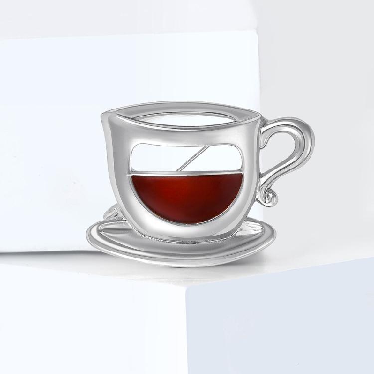 Decorative Openwork Designs Cafe Cup Brooch Versatile Gift for Friend Family Statement Clothing Accessories Accessory