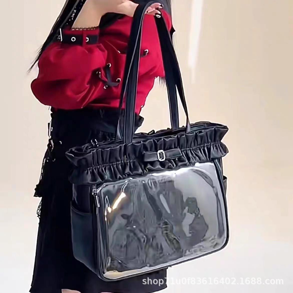 

Оригинальная большая прозрачная сумка-тоут для бара с значком Millet Bar Pain Bag Tote Big Bag для выхода чёрный