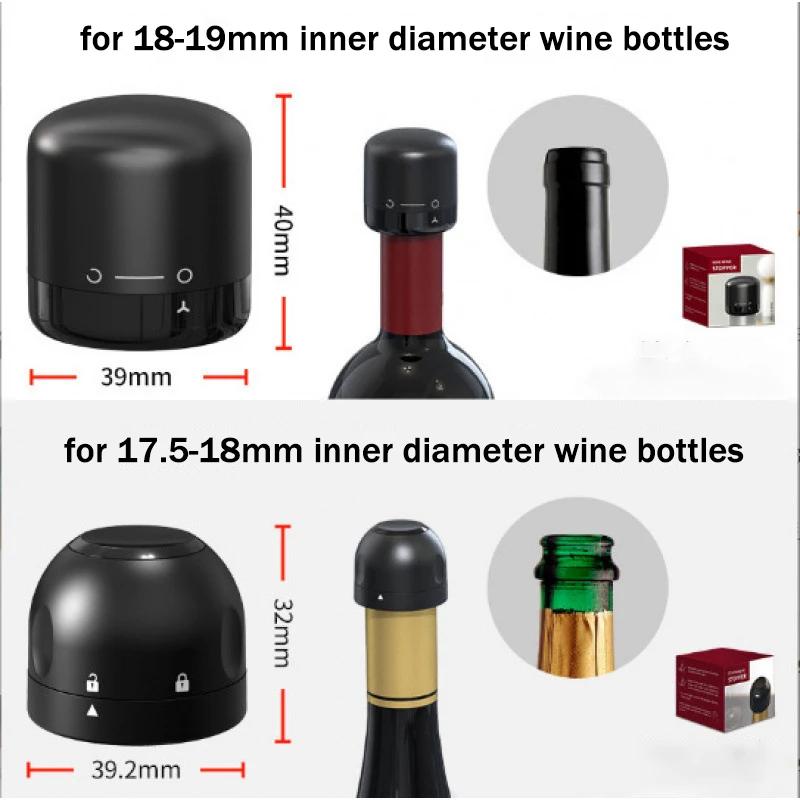 Vacuum Seal Wine Stopper for Red Wine and Champagne Silicone Bottle Cap Keep Sparkling Wine Fresh Leak Proof Reusable Bar Tool