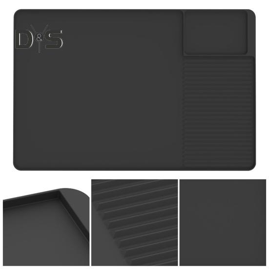 Silicone Coffee Mat 24''x16'' Anti-Spill Coffee Bar Mat Heat Resistant Dish Drying Pad Noise Reduction Shock Absorption Coffee Bar Accessories