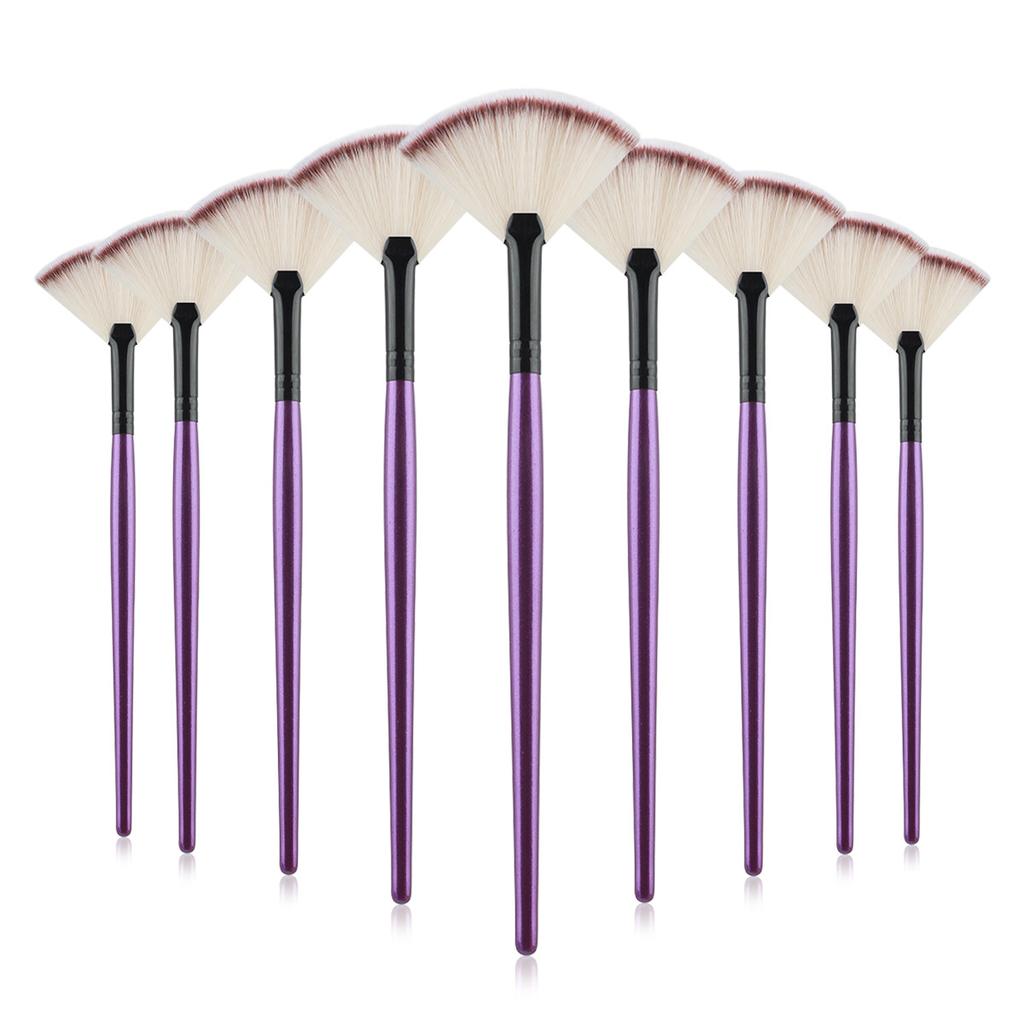 1/3/5/9Pcs Slim Soft Facial Fan Brush,Makeup Cosmetic Multi Use,Mask Brush Makeup Brush Tool Set