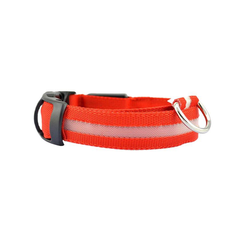LED Glowing USB Rechargeable Pet Collar for Dogs and Cats - Night Light with Decorations for All Sizes