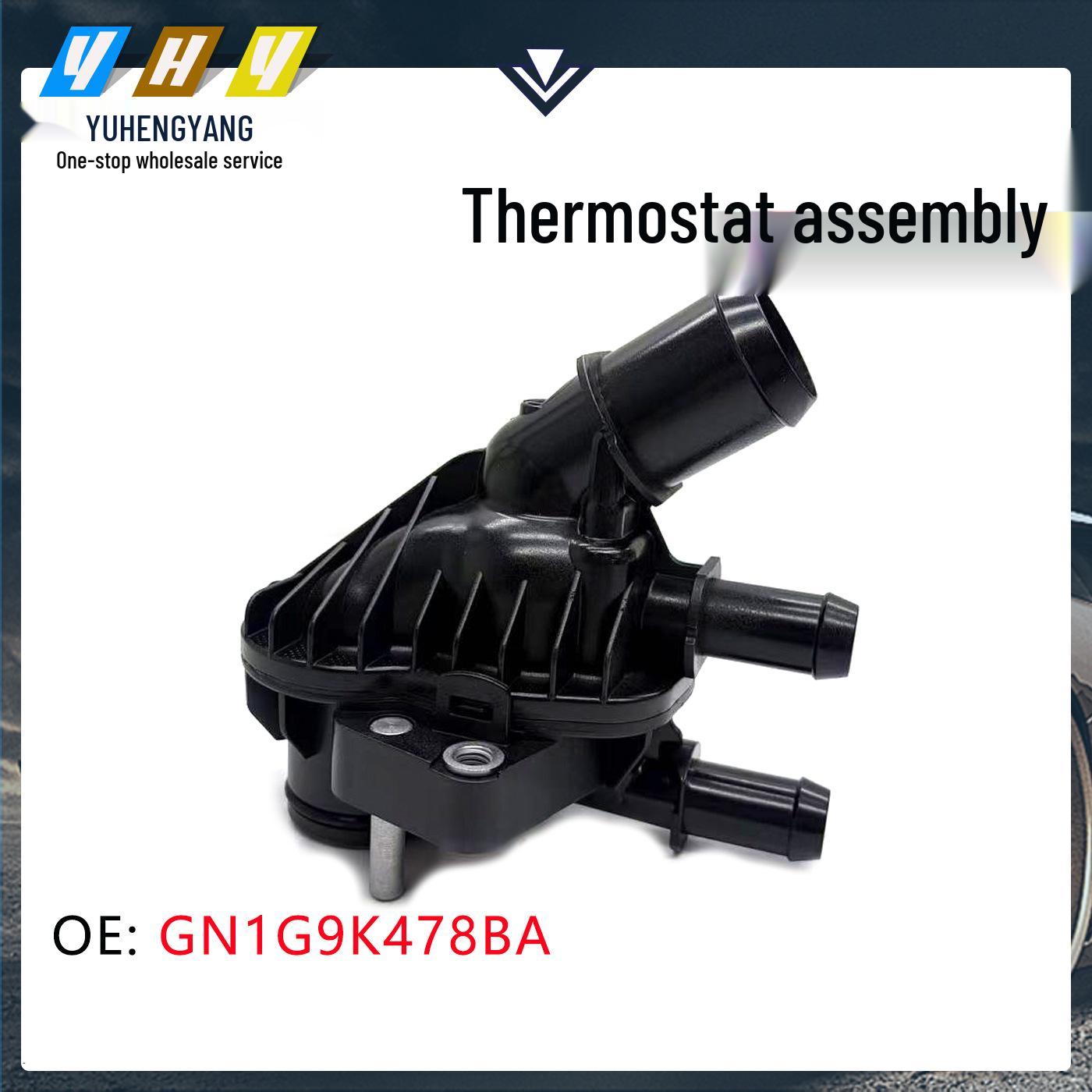 

Compatible Thermostat Assembly for Ford EcoSport 17/Escort 19, Part GN1G-9K478AA three-dimensional degree