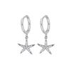 925 Silver Needle Vintage Geometric Pendant Earrings Round/Square/Shell Earrings for Women Fashion Jewelry Pendientes