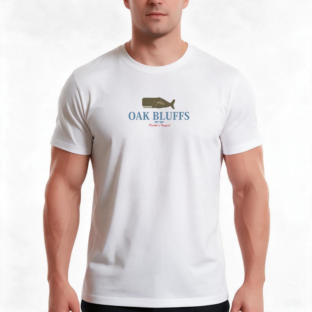 Oak Bluffs Marthas Vineyard Tshirt Summer Casual Cotton Tee Oversized Streetwear Tops Vintage Graphic Print 100 Cotton