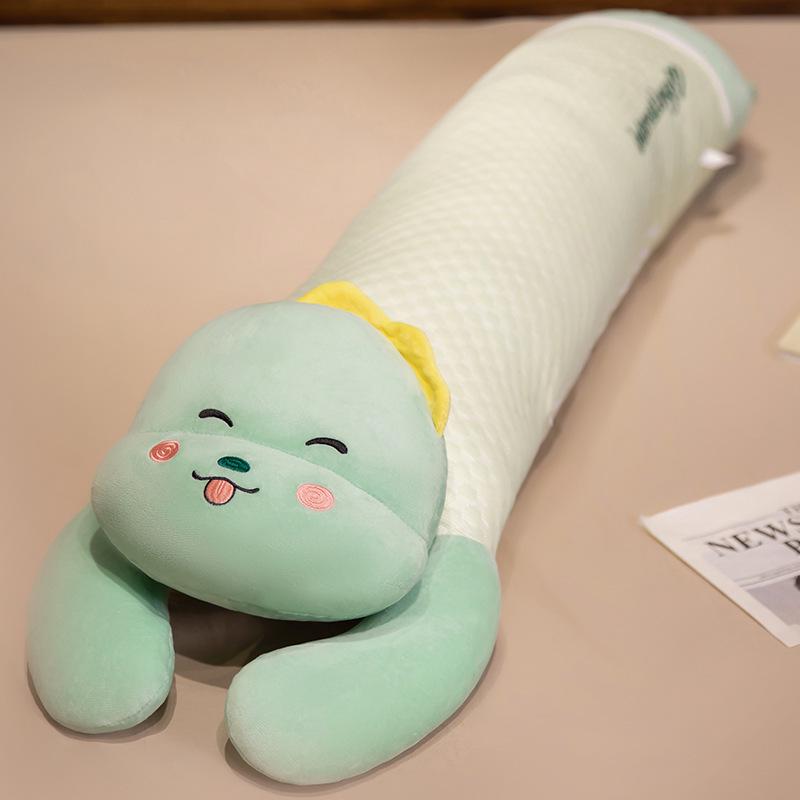 Ice Bean Pure Cotton Bunny Pillow - Soothing Summer Plush Toy & Backrest