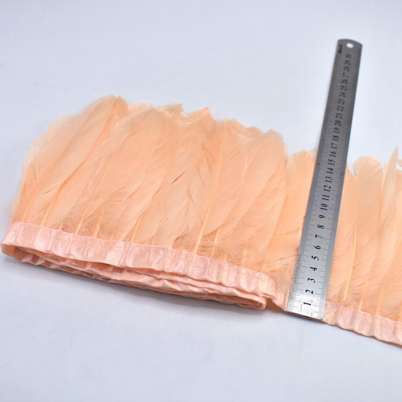 10Meters/lot Natural Goose Feathers Trimmings Fringe for Needlework Sewing Clothing Plume 15-20cm DIY Wedding Feather Decorative
