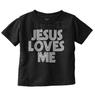 Retro Christian Religious Jesus Loves Me Toddler Boy Girl Youth T Shirt Tee