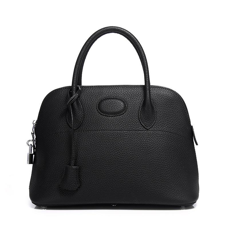 Bag Women's First Layer Cowhide Leather Women's Shell Bag Shoulder Bag Messenger Bag One Piece Delivery Fashionable and Versatile New Models