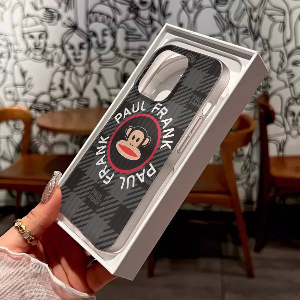 Famous Luxurious P-Paul F-Frank For IPhone 17 16 15 Plus Pro Max 12 14 Plus 11 13 Wave Corrugated Stripe Funda Phone Cover