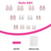 24-Piece Semi-Handmade Ghost Spider French Blood Drop Press-On Nails