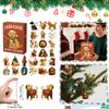 2D Flat Acrylic Mystery Box 24pcs Pendant With Airplane Box Funny Christmas Countdown Calendar