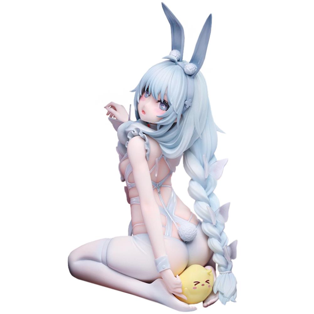 Anime Game Figure MNF Le Malin Figure Lazy White Bunny girl figurine Dress Up kneeling position Action Figure Adult Model Gifts