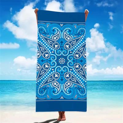 Summer  Beach Bandanna Retro  Paisley Pattern Towel  Swimming Bath Towel Pool Party Gift For Kids