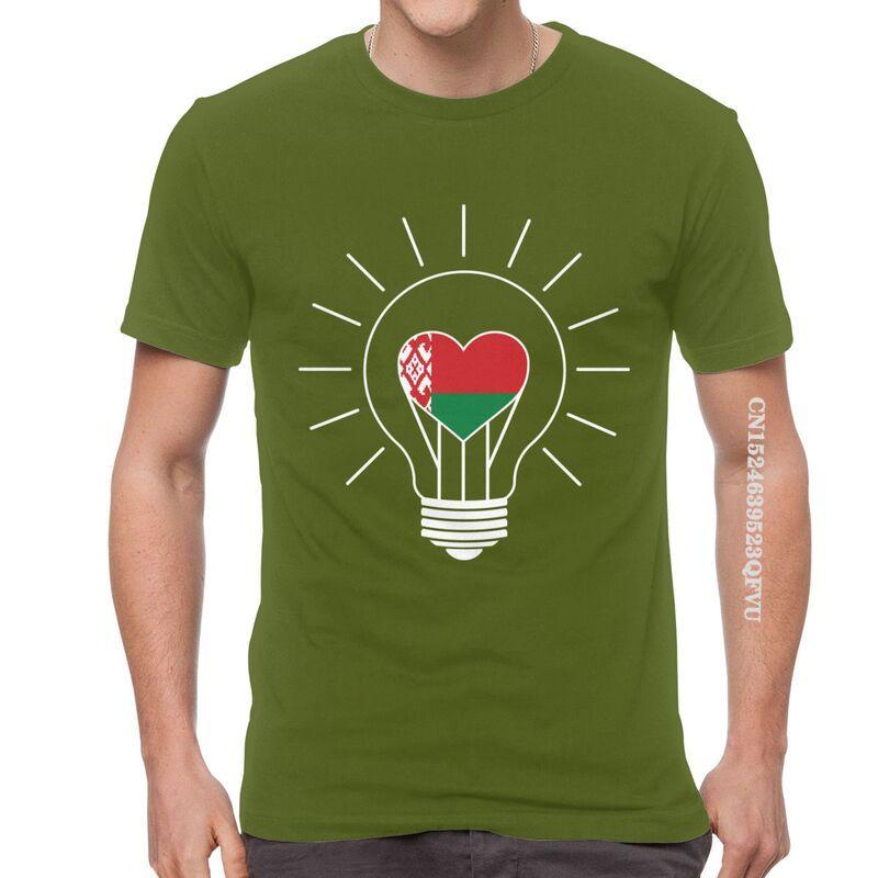 

Love Lamp Flag Belarus T Shirts Mens Novelty T Shirt Cotton Oversized Belarusian Patriotism Tshirt Unique Tee Top Fast Shipping 4XL